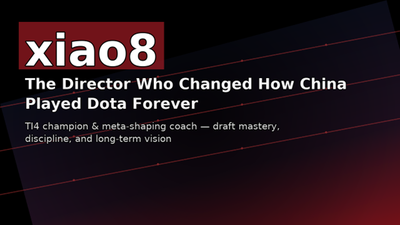 xiao8: The Director Who Changed How China Played Dota Forever