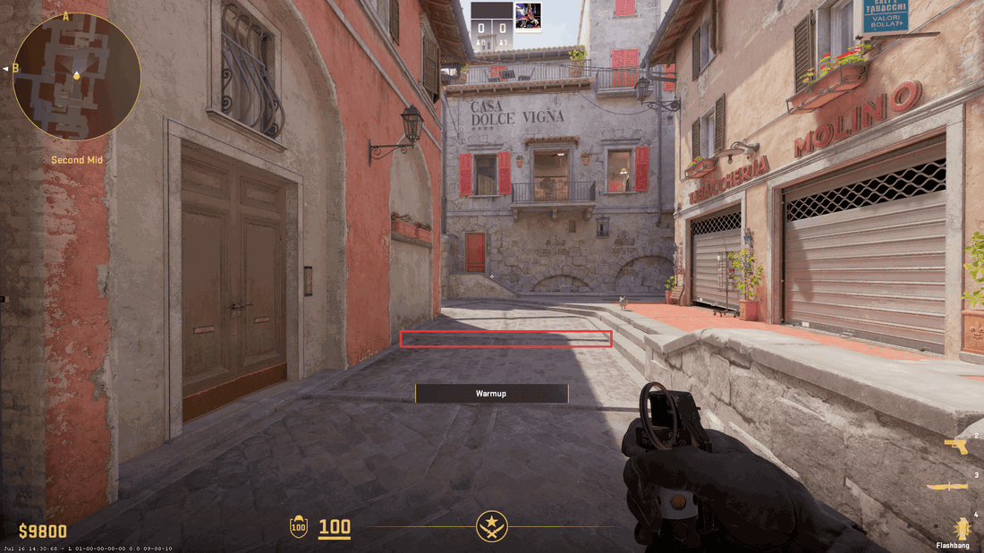 Apenas faça o Jumpthrow no momento em que esse relevo sair da sua vista