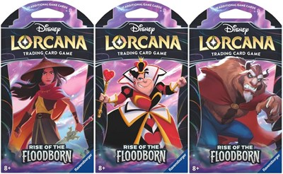 Disney Lorcana: Rise of the Floodborn Sleeved Booster Pack Art Bundle [Set of 3] Full hd image