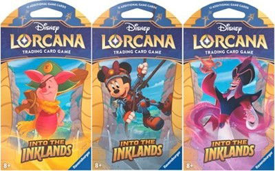 Disney Lorcana: Into the Inklands Sleeved Booster Pack Art Bundle [Set of 3] Crop image Wallpaper