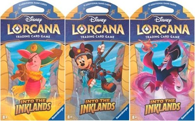 Disney Lorcana: Into the Inklands Sleeved Booster Pack Art Bundle [Set of 3] Full hd image