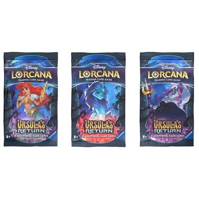 Disney Lorcana: Ursula's Return Booster Pack Art Bundle [Set of 3] Crop image Wallpaper