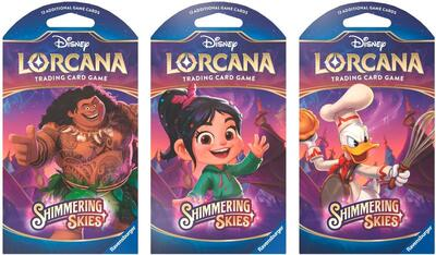 Disney Lorcana: Shimmering Skies Sleeved Booster Pack Art Bundle [Set of 3] Full hd image