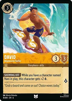 David: surfista impressionante