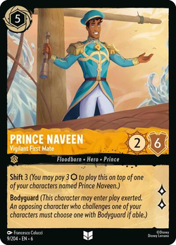 carta spoiler Prince Naveen - Vigilant First Mate