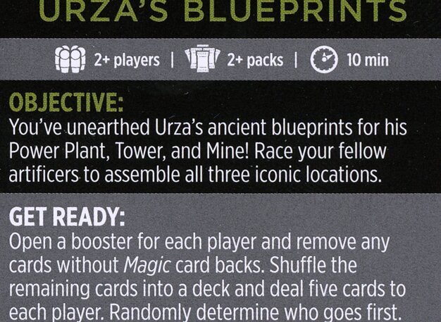 Urza's Blueprints (minigame) Card // Urza's Blueprints (cont'd) Card Crop image Wallpaper