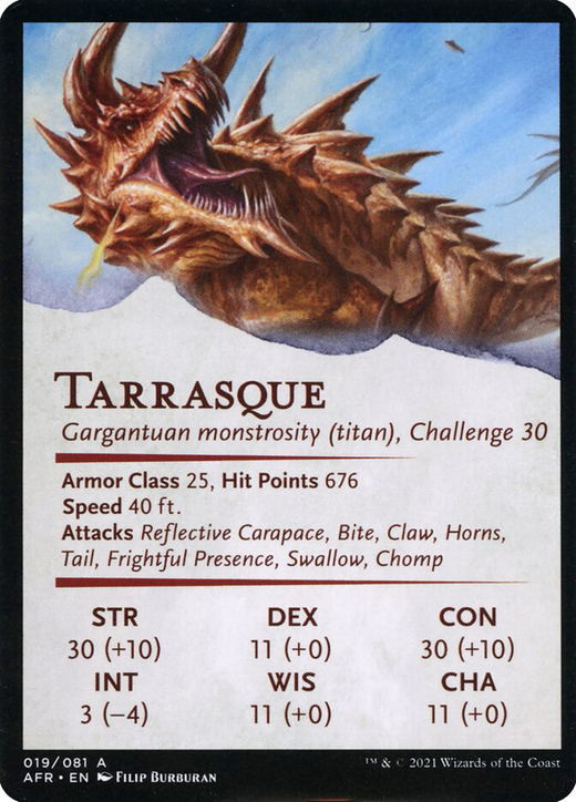 The Tarrasque Card // Tarrasque Card Full hd image