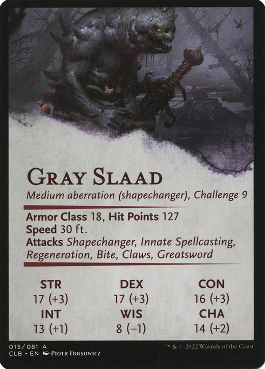Gray Slaad Card Full hd image