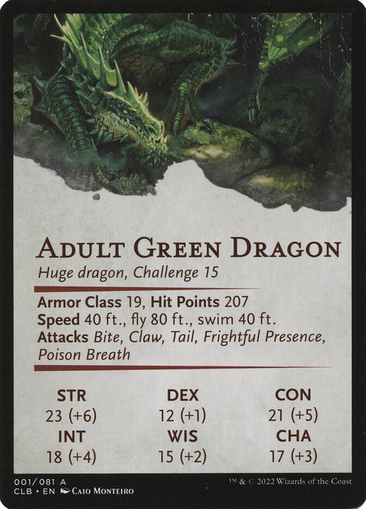 Lurking Green Dragon Card Full hd image