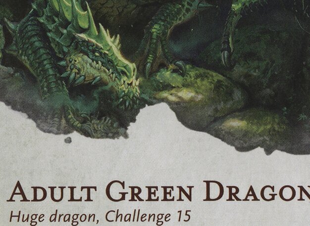 Lurking Green Dragon Card Crop image Wallpaper