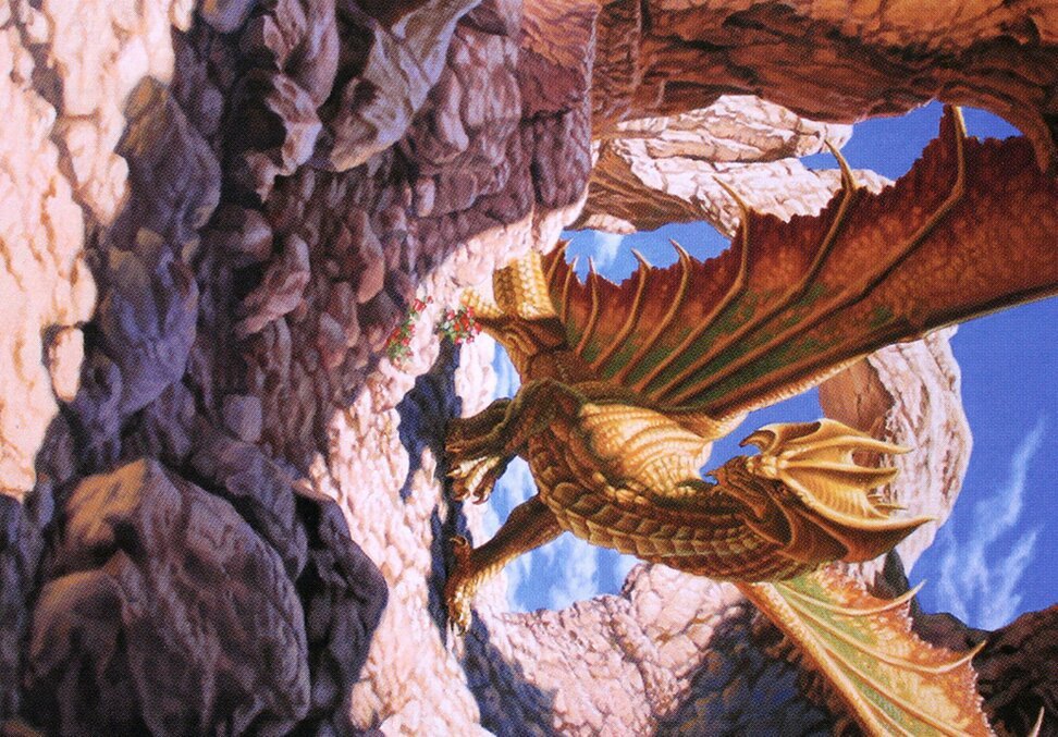 Ancient Brass Dragon Card Crop image Wallpaper