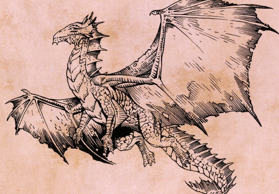 Ancient Bronze Dragon Card Crop image Wallpaper