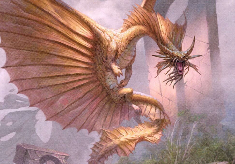 Ancient Gold Dragon Card Crop image Wallpaper
