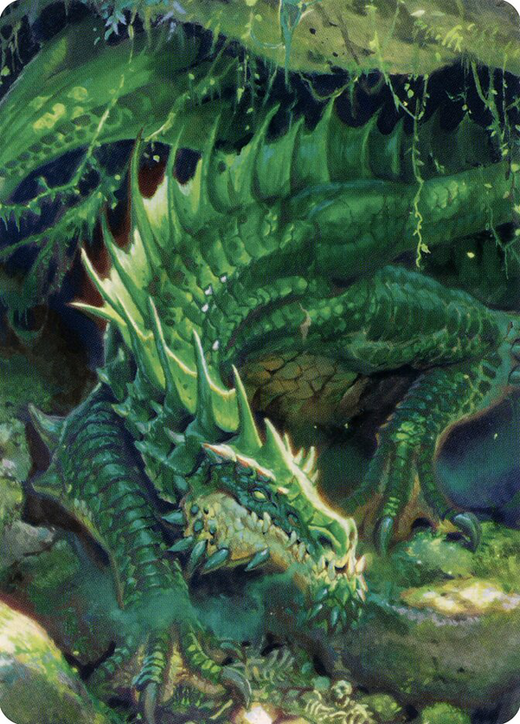 Lurking Green Dragon Card Full hd image
