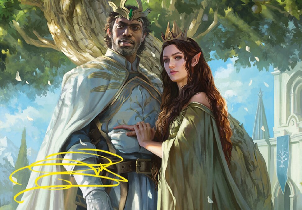 Aragorn and Arwen, Wed Card Crop image Wallpaper