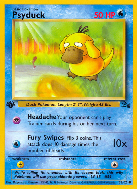 Psyduck FO 53 translates to Psyduck FO 53 in Portuguese. image