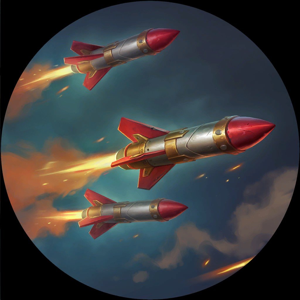 Rocket Barrage Crop image Wallpaper