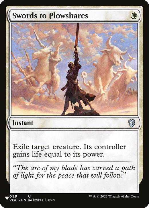 Swords to Plowshares | Magic: the Gathering MTG Cards