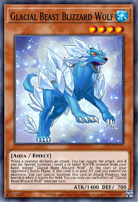 Glacial Beast Blizzard Wolf | Yu-Gi-Oh TCG YGO Cards