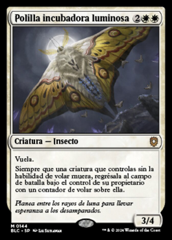 Polilla incubadora luminosa