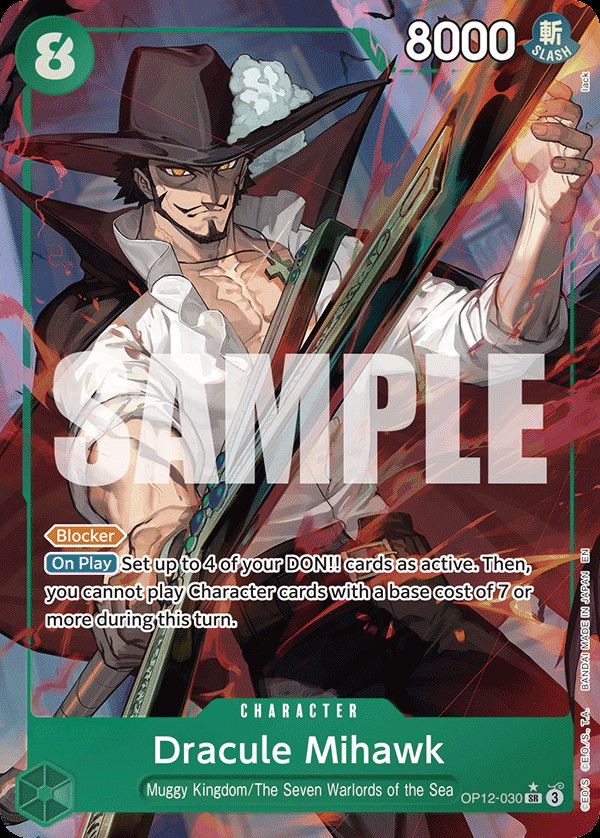 Dracule Mihawk OP12-030 Crop image Wallpaper