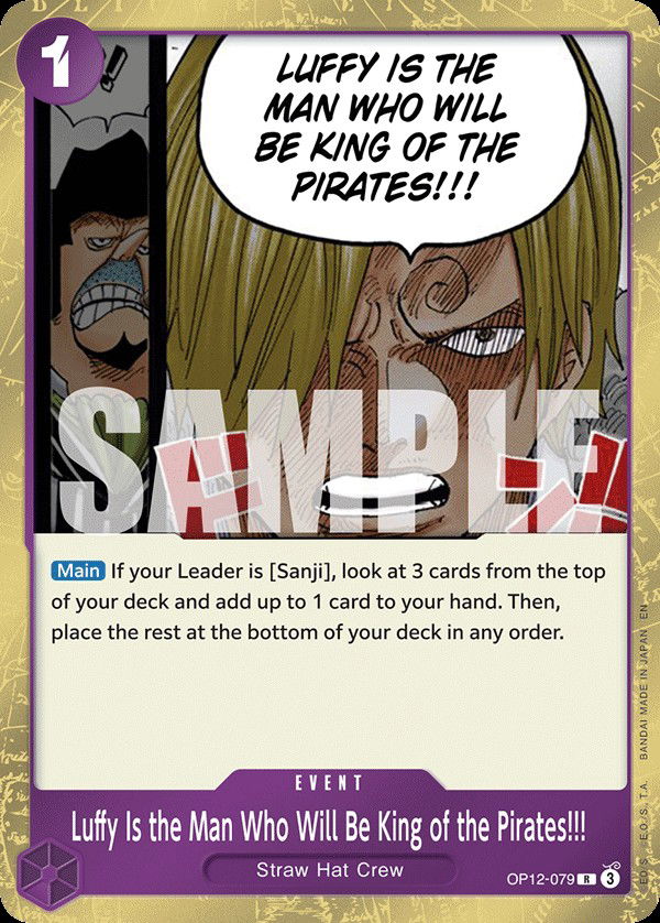 Luffy Is the Man Who Will Be King of the Pirates!!! OP12-079 Crop image Wallpaper