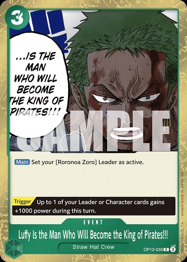 Luffy Is the Man Who Will Become the King of Pirates!!! OP12-039 Crop image Wallpaper