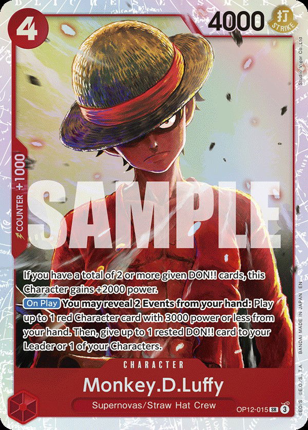 Monkey.D.Luffy OP12-015 Crop image Wallpaper