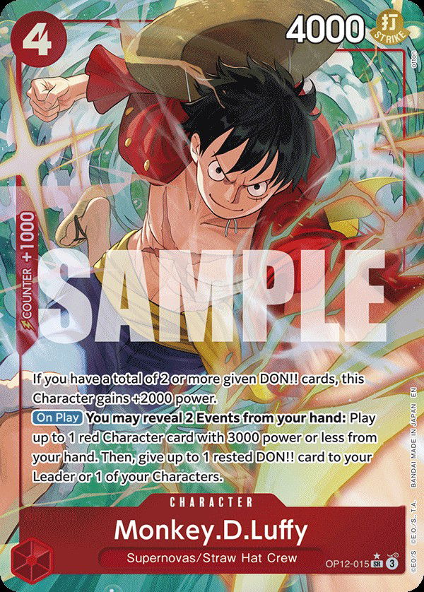 Monkey.D.Luffy OP12-015 Crop image Wallpaper