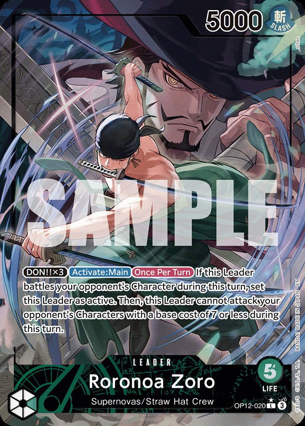 Roronoa Zoro OP12-020 Crop image Wallpaper
