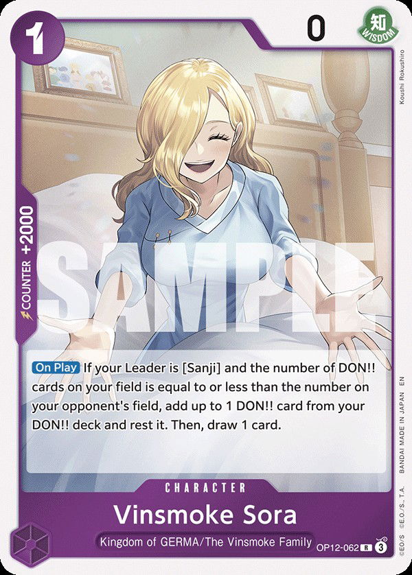 Vinsmoke Sora OP12-062 Crop image Wallpaper