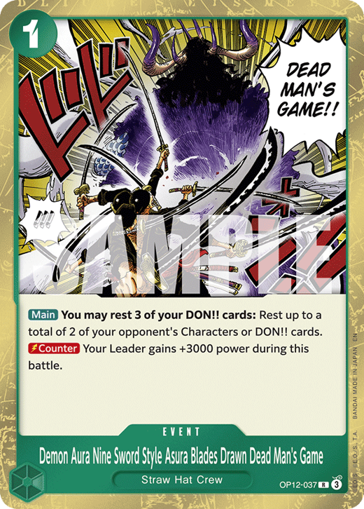 Demon Aura Nine Sword Style Asura Blades Drawn Dead Man's Game OP12-037 Full hd image