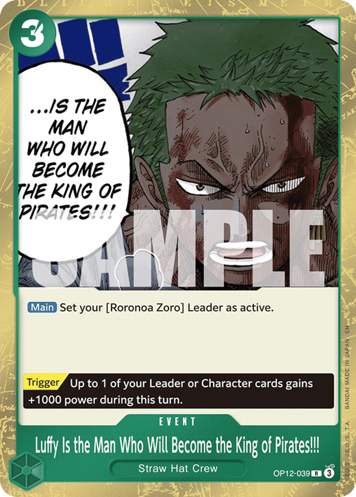 Luffy Is the Man Who Will Become the King of Pirates!!! OP12-039 Full hd image