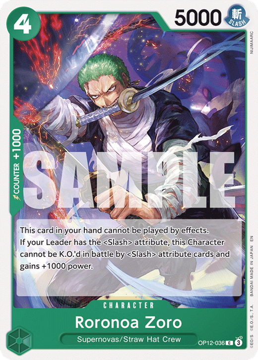 Roronoa Zoro OP12-036 Full hd image