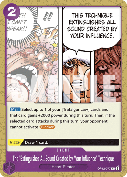 The "Extinguishes All Sound Created by Your Influence" Technique OP12-077 Full hd image