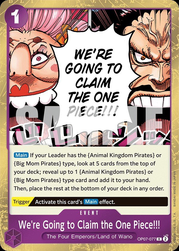 We're Going to Claim the One Piece!!! OP07-077 Crop image Wallpaper