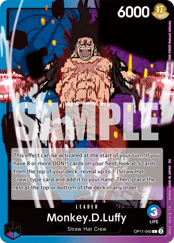 Monkey.D.Luffy OP11-040 Crop image Wallpaper