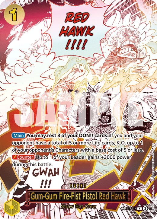 Gum-Gum Fire-Fist Pistol Red Hawk OP11-114 Full hd image