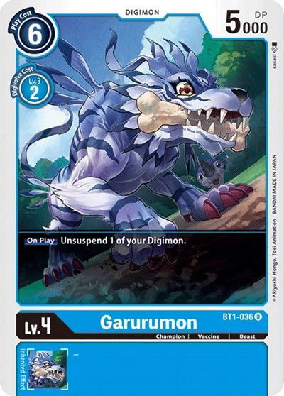 Garurumon - BT1-036 Crop image Wallpaper