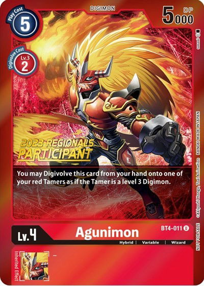 Agunimon - BT4-011 Crop image Wallpaper