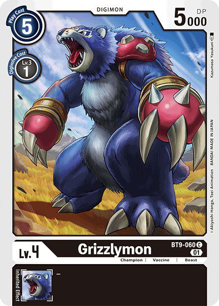 Grizzlymon BT9-060 Crop image Wallpaper