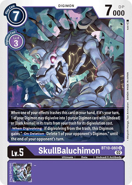 SkullBaluchimon BT10-080 Crop image Wallpaper