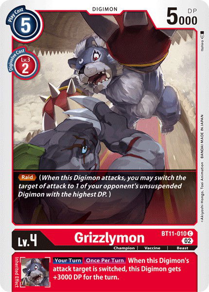 Grizzlymon BT11-010 Crop image Wallpaper