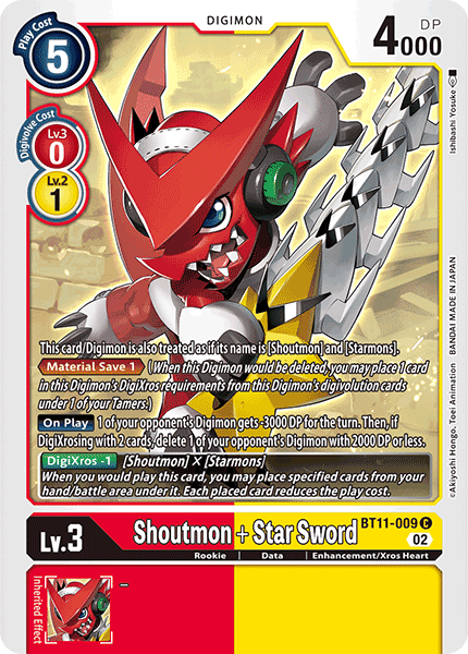 Shoutmon + Star Sword BT11-009 Full hd image