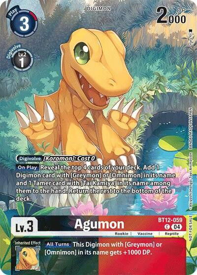 Agumon - BT12-059 Crop image Wallpaper