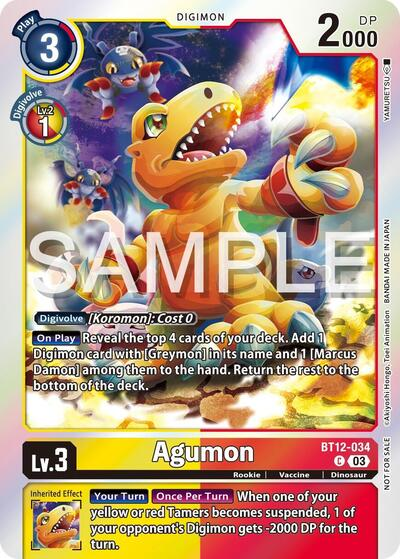 Agumon - BT12-034 Full hd image