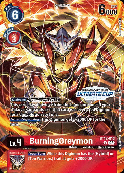 BurningGreymon  BT12-013 Crop image Wallpaper