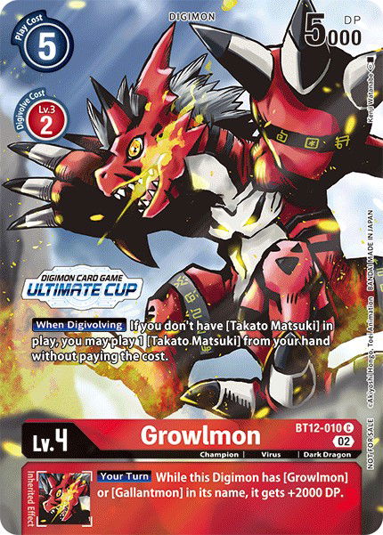 Growlmon BT12-010 Crop image Wallpaper