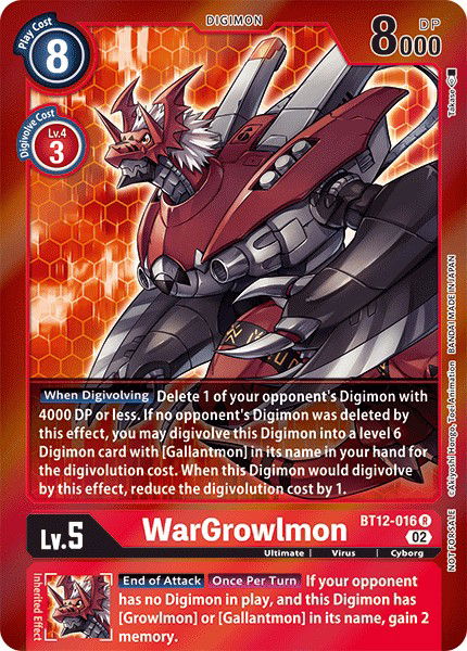 WarGrowlmon BT12-016 Crop image Wallpaper