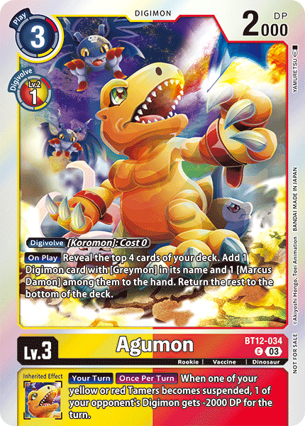 Agumon - BT12-034 Full hd image